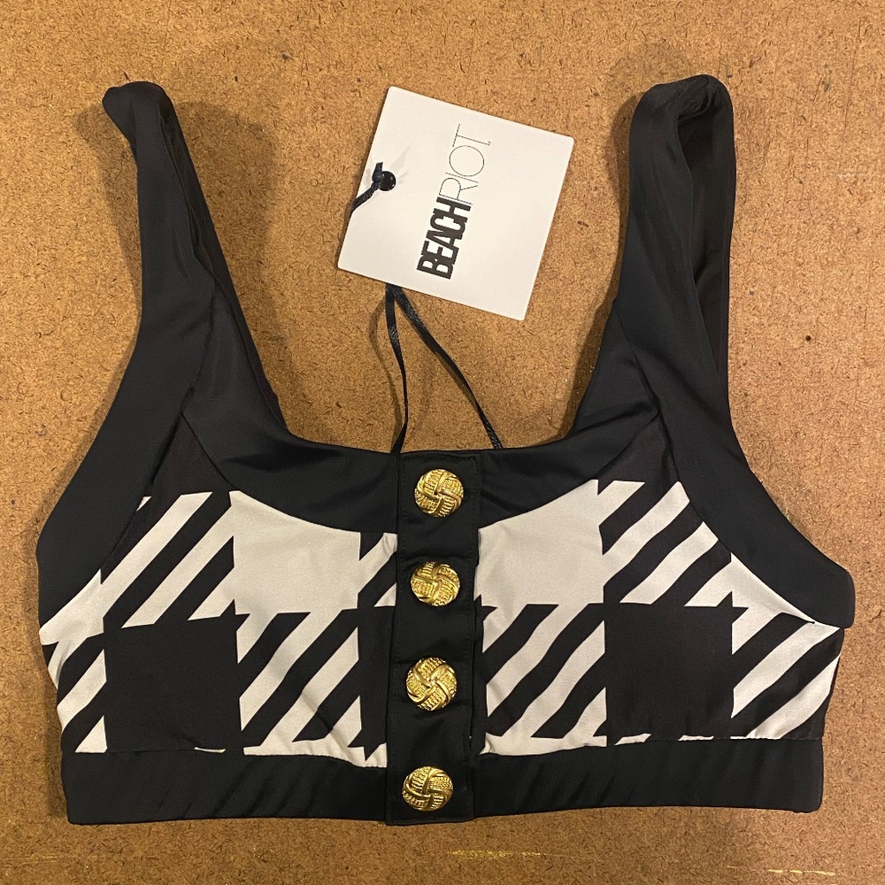 Beach Riot - Houndstooth bikini top